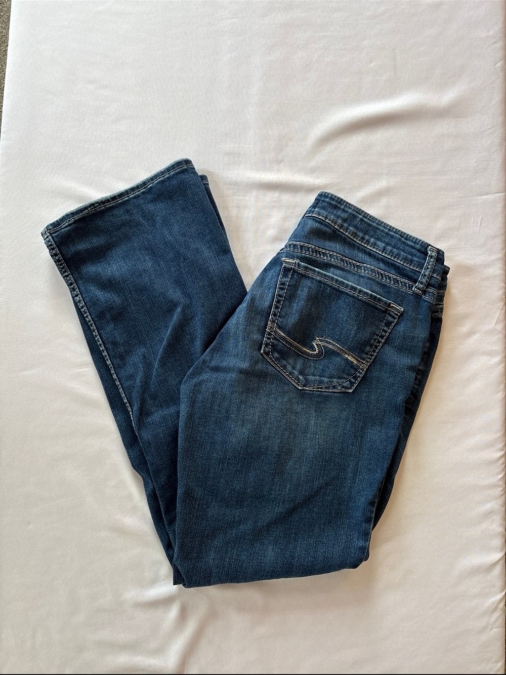 Silver Jeans Womens Deep Indigo Bootcut Jeans